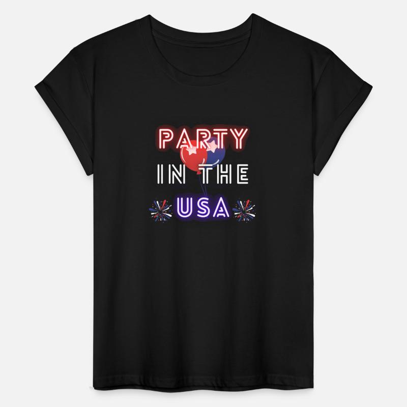 Party in the usa neo text 4th of July