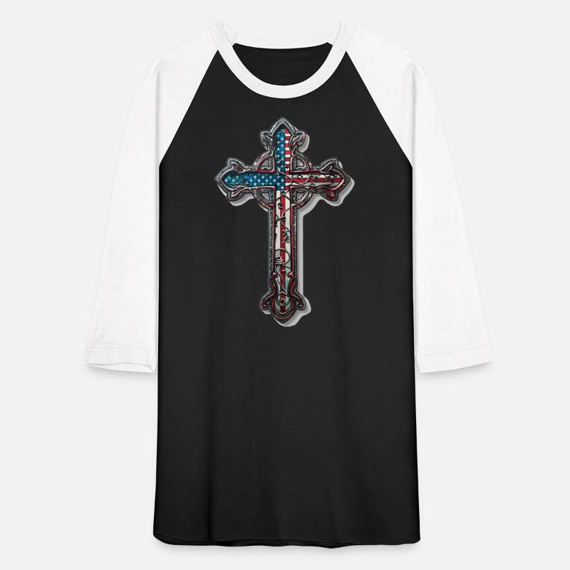 Patriotic Cross American Flag Faith