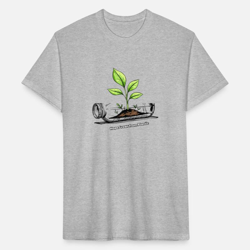 Plastic to Life Hand Drawn Eco Design Green plant