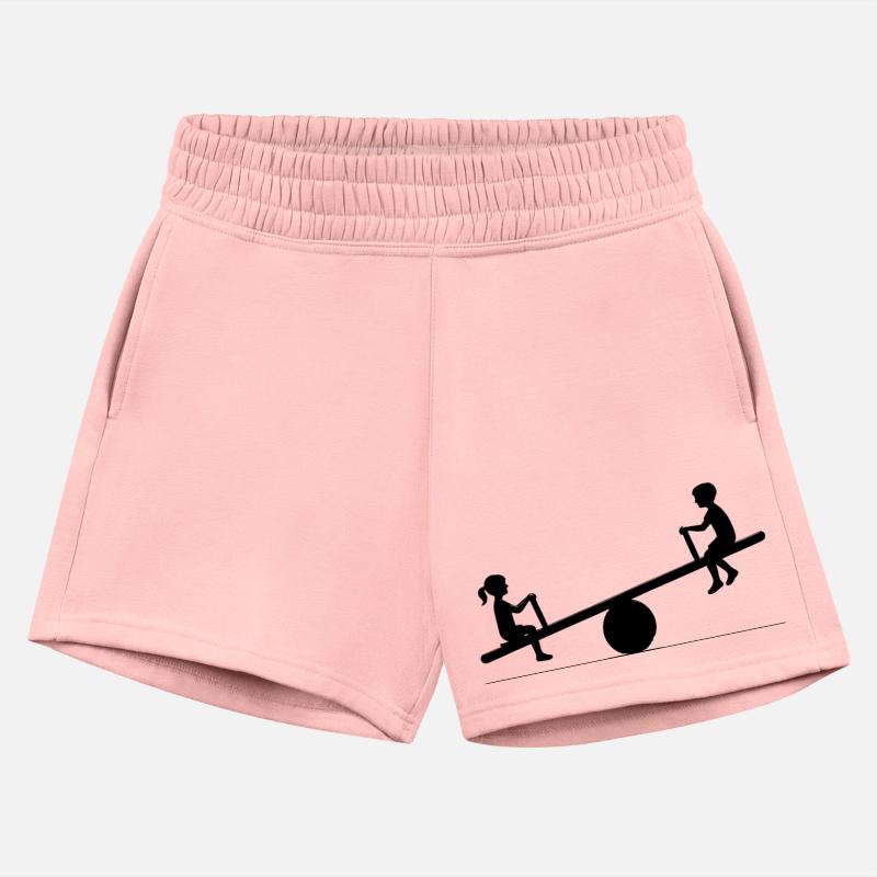 playful motif of children on a seesaw