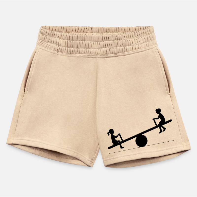 playful motif of children on a seesaw