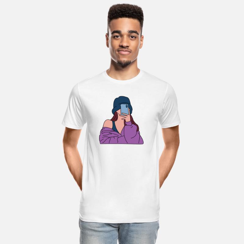 Portrait of a Casual Girl Taking a Picture