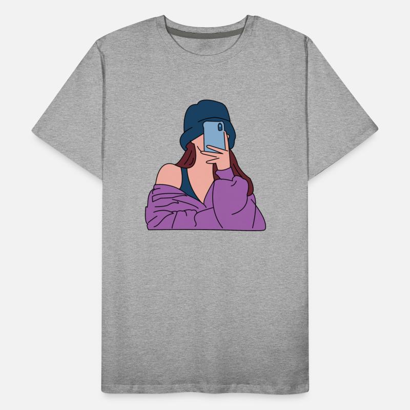 Portrait of a Casual Girl Taking a Picture