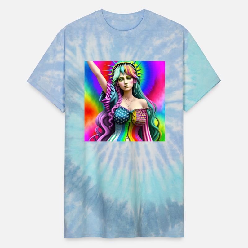 Psychedelic Hippie Lady Liberty