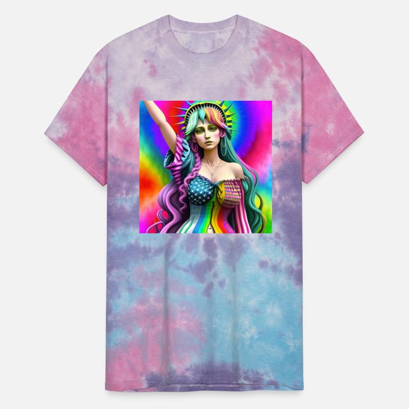 Psychedelic Hippie Lady Liberty
