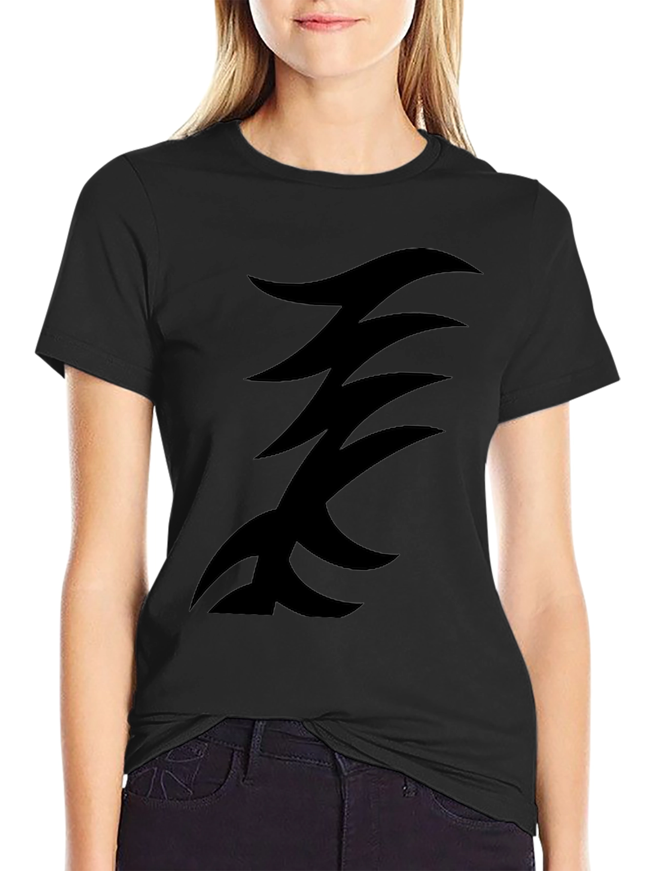 Abstract Graphic Black T-Shirt