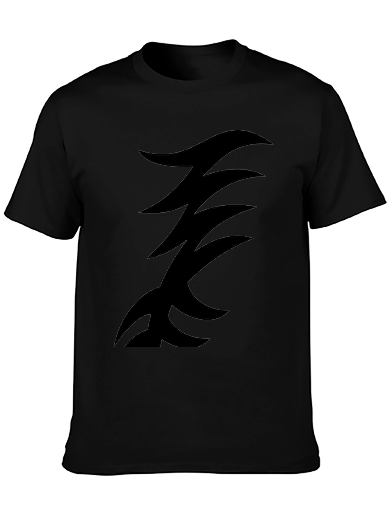 Abstract Graphic Black T-Shirt