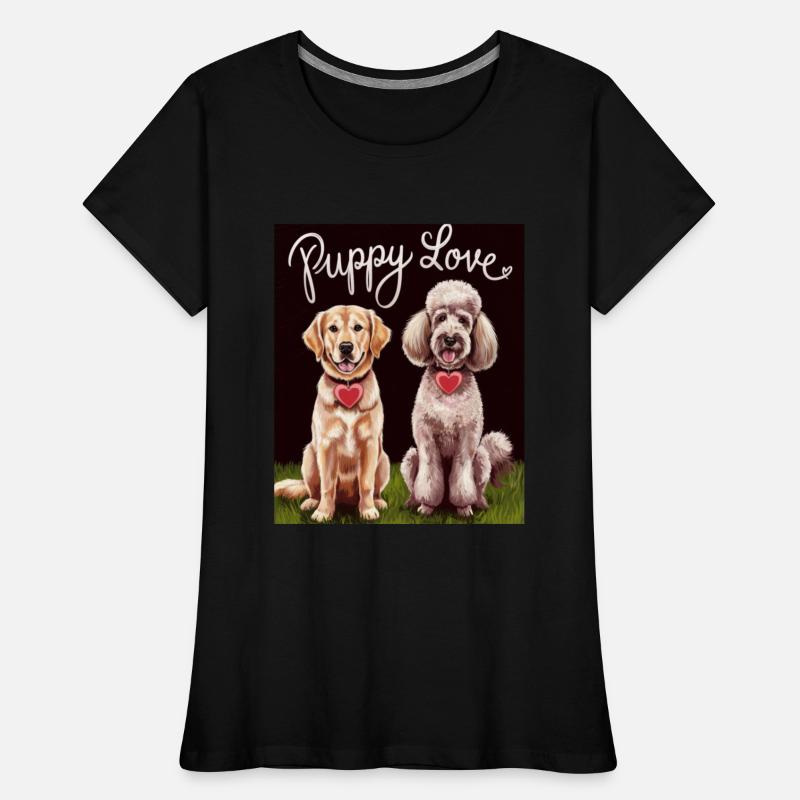 Puppy Love Cute Dogs with Heart Collars Valentine