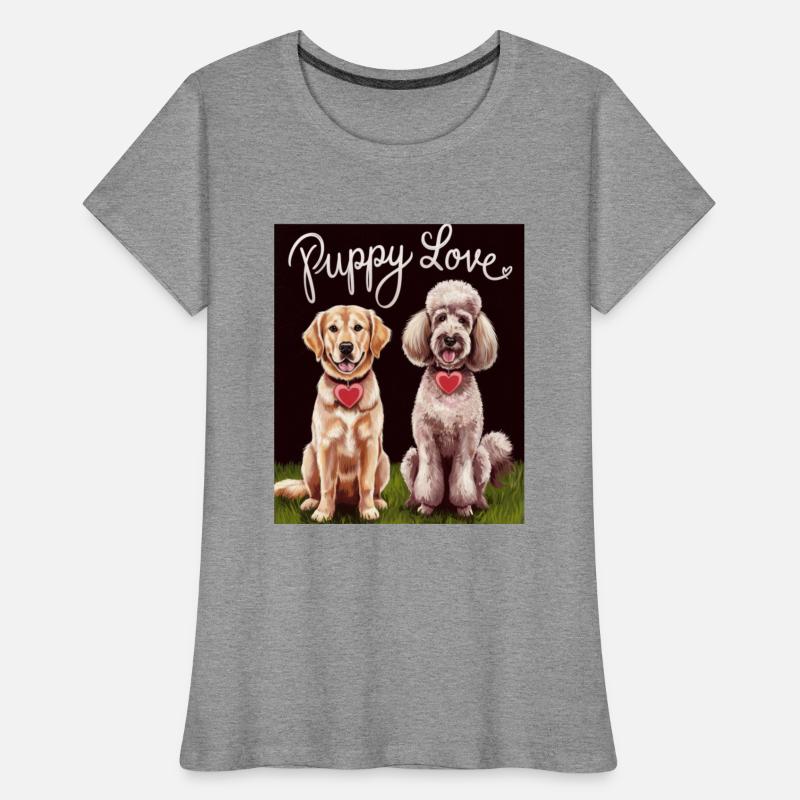 Puppy Love Cute Dogs with Heart Collars Valentine