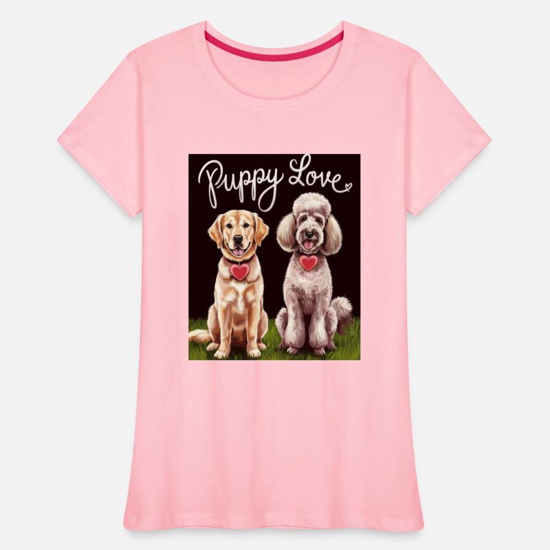 Puppy Love Cute Dogs with Heart Collars Valentine
