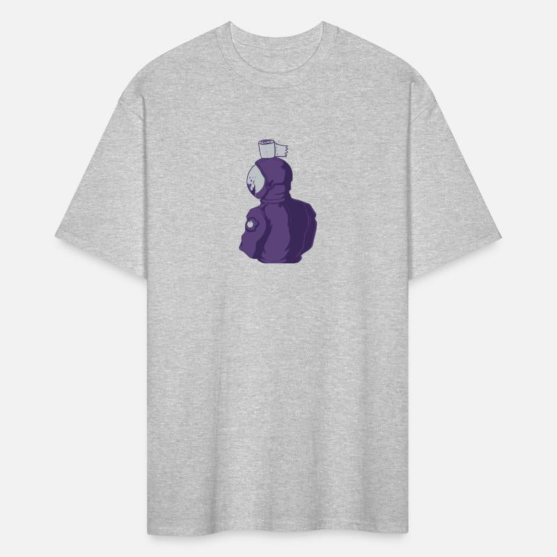 Purple astronaut with toilet roll