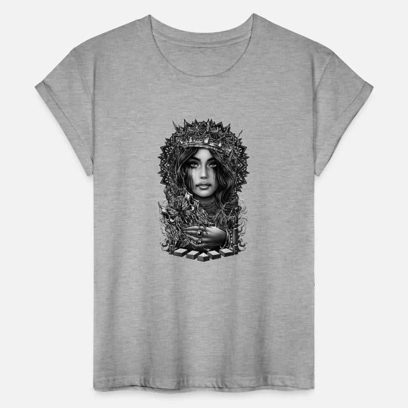 Queen gothic girl neo traditional tattoo