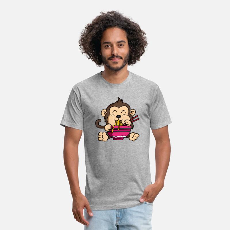 Ramen Life TShirt Cute Monkey Graphic Rising Sun