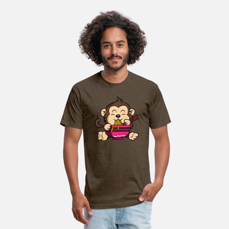 Ramen Life TShirt Cute Monkey Graphic Rising Sun