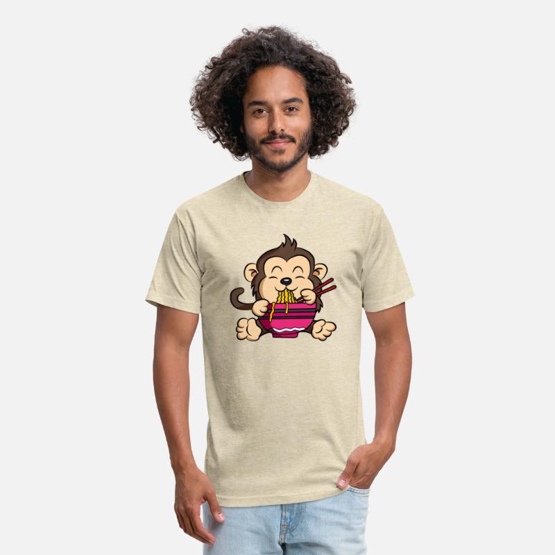 Ramen Life TShirt Cute Monkey Graphic Rising Sun