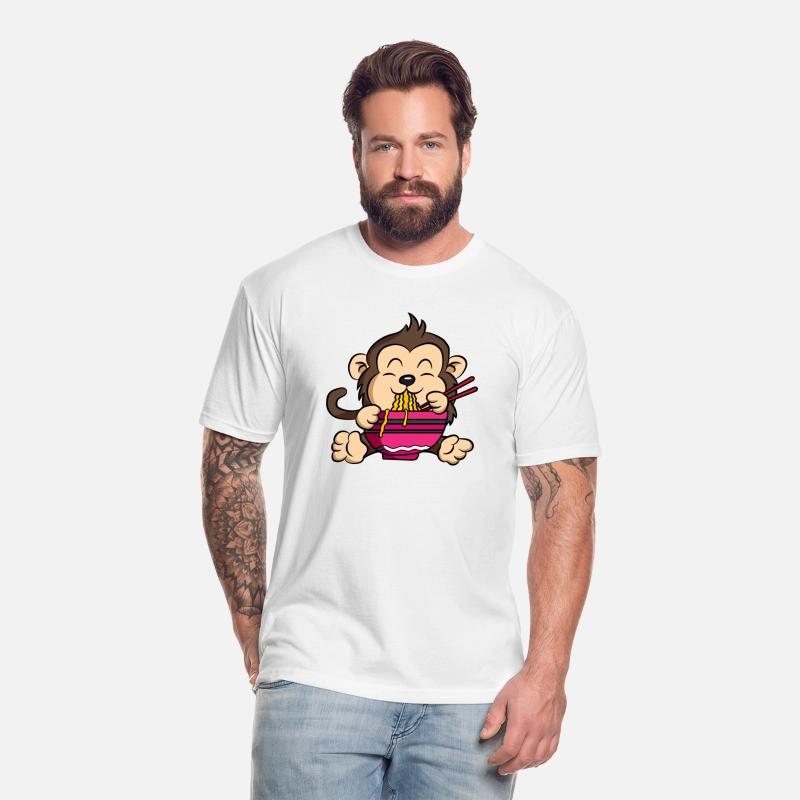 Ramen Life TShirt Cute Monkey Graphic Rising Sun