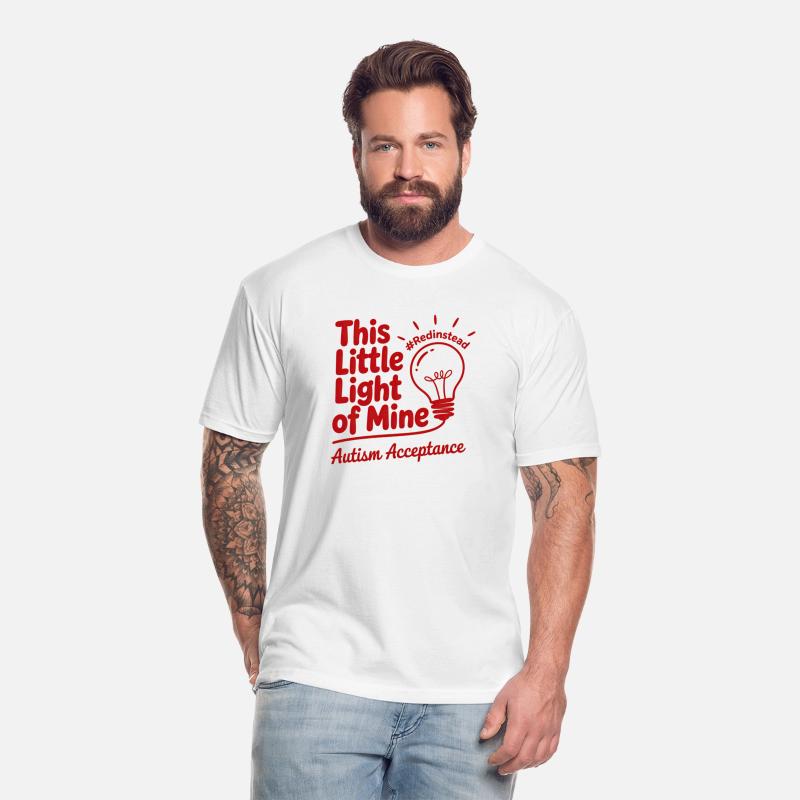 Red Instead Autism Acceptance Lightbulb Design