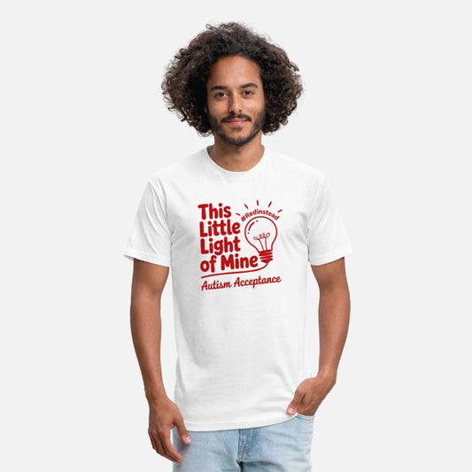 Red Instead Autism Acceptance Lightbulb Design