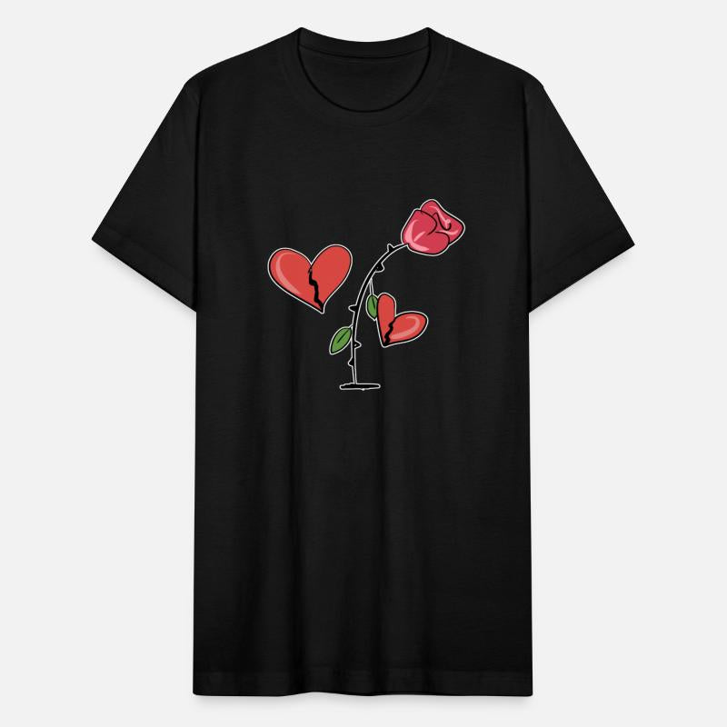red rose broken heart symbol love