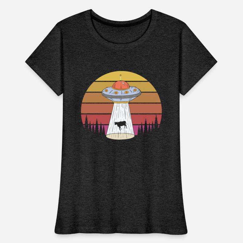 Retro Alien Abduction Cow Animals