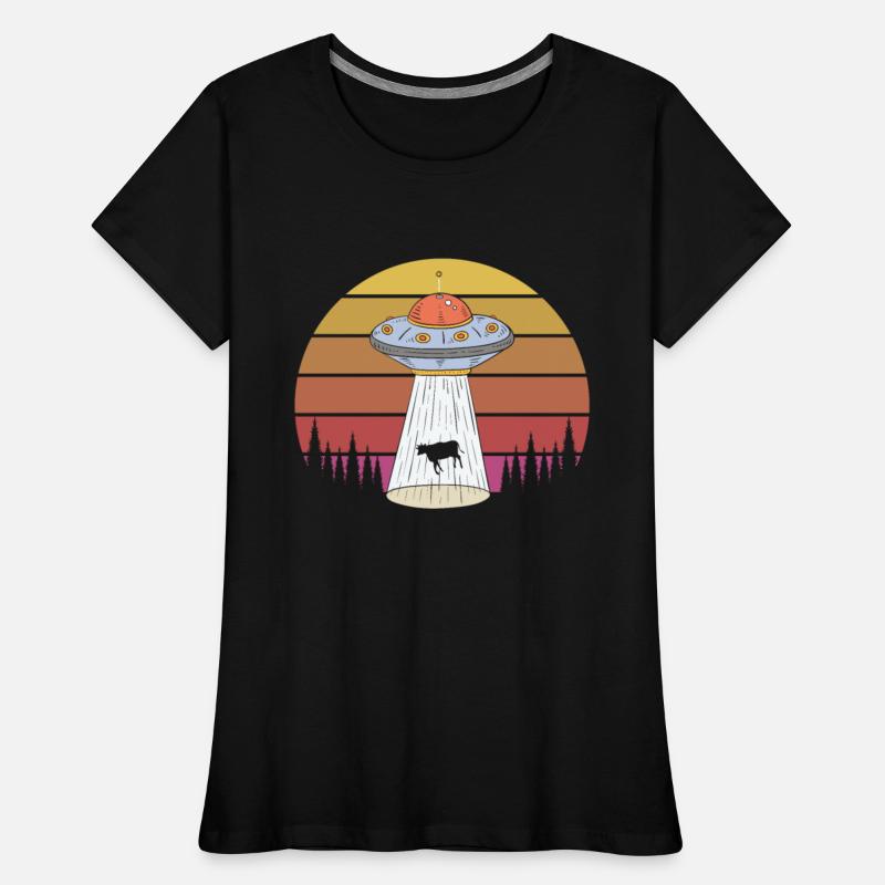 Retro Alien Abduction Cow Animals