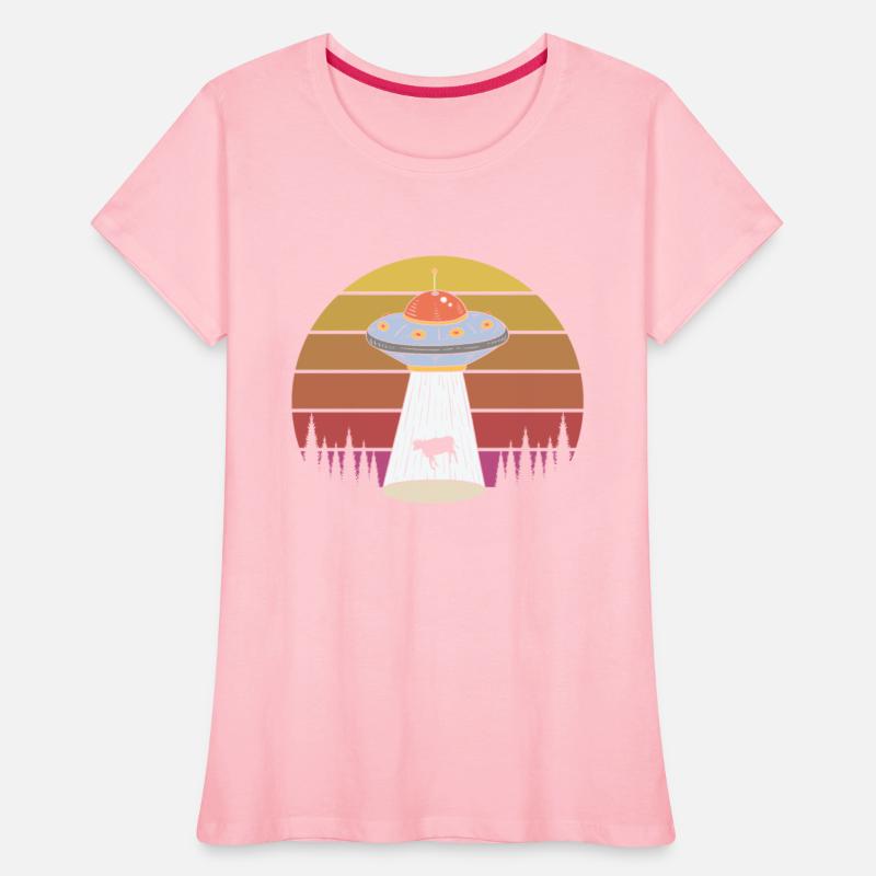 Retro Alien Abduction Cow Animals