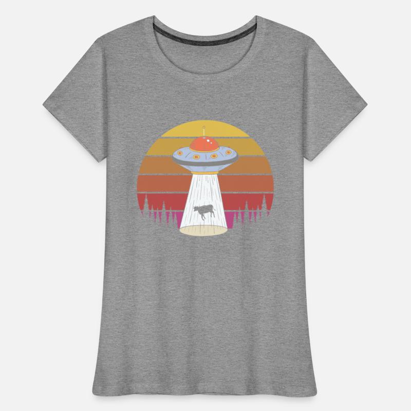 Retro Alien Abduction Cow Animals