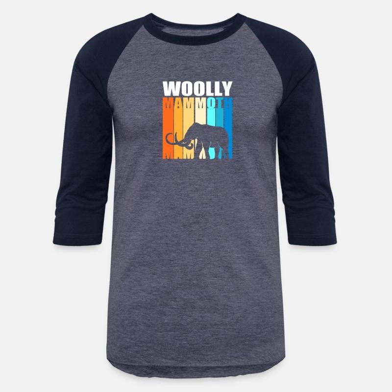 Retro Colorful Woolly Mammoth Elephant