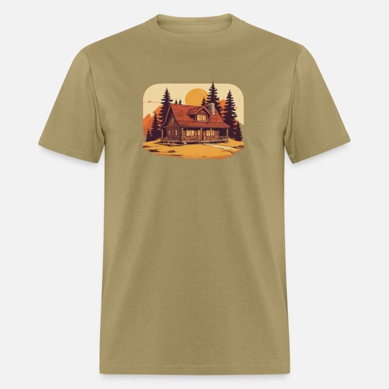 Retro Comic Style Vintage Cabin- Cozy Escape