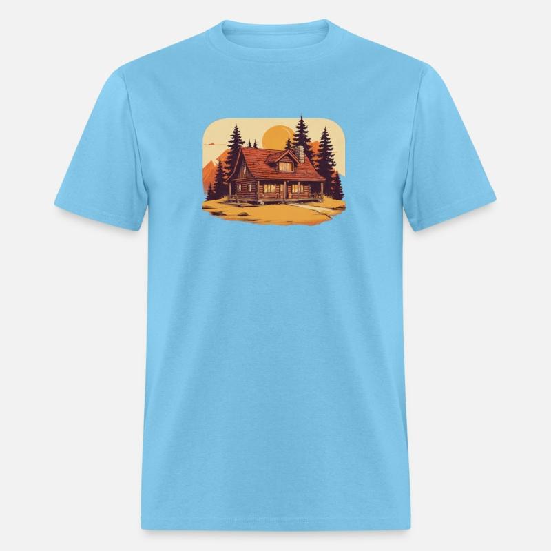 Retro Comic Style Vintage Cabin- Cozy Escape