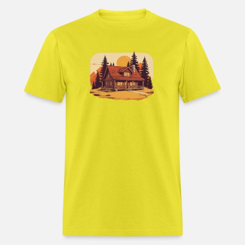 Retro Comic Style Vintage Cabin- Cozy Escape