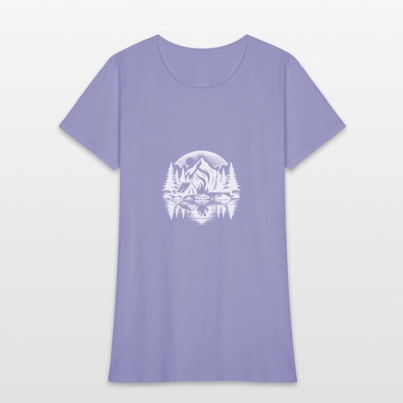 Romantic Camping By The Lake In The Forest