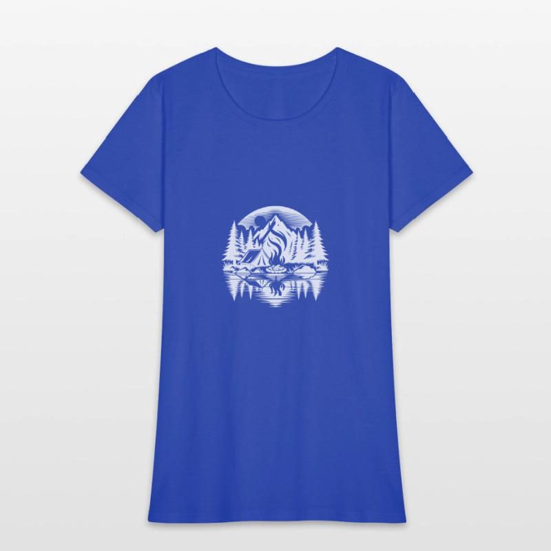 Romantic Camping By The Lake In The Forest