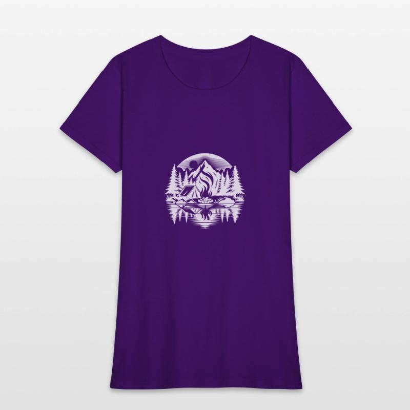 Romantic Camping By The Lake In The Forest