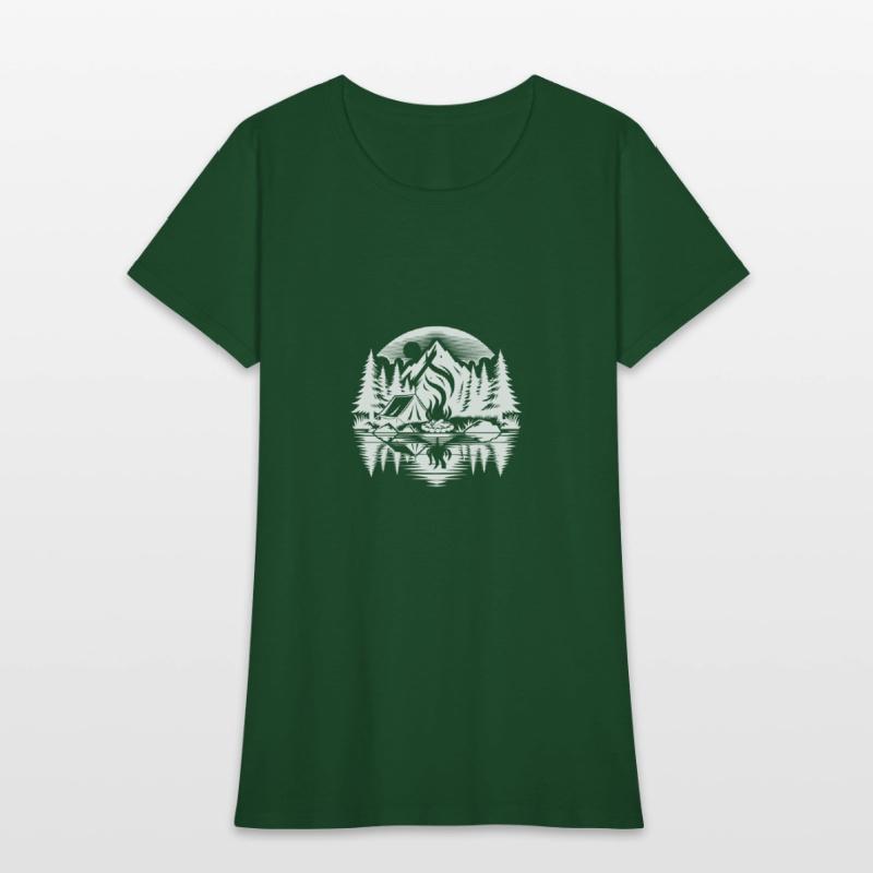 Romantic Camping By The Lake In The Forest