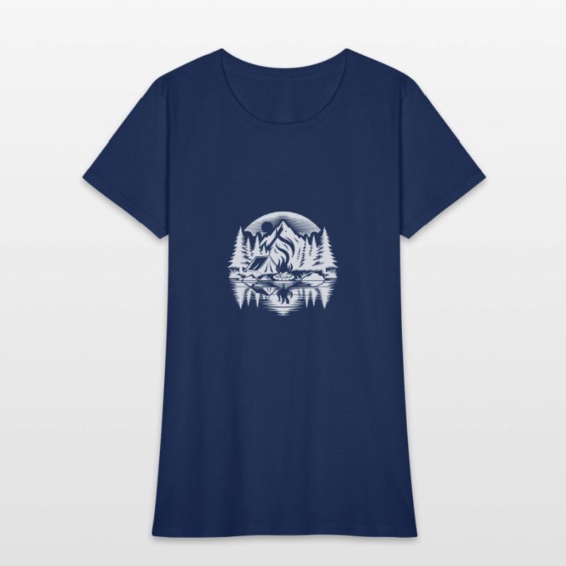 Romantic Camping By The Lake In The Forest