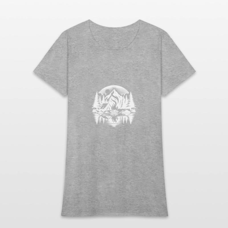 Romantic Camping By The Lake In The Forest