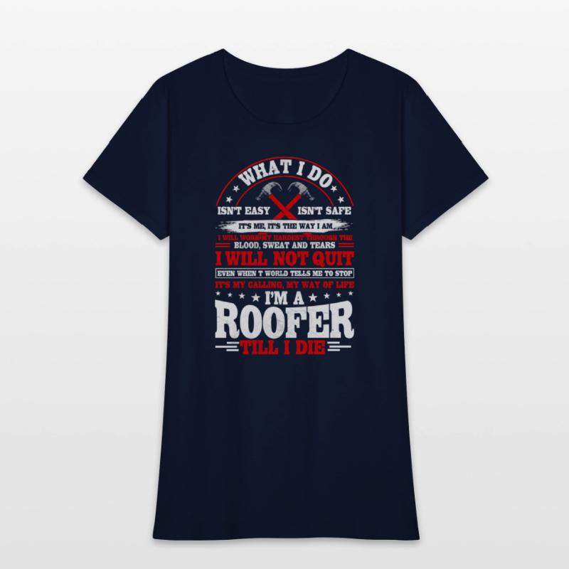 Roofer Roofing On Back Of