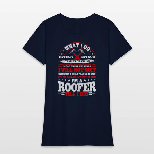 Roofer Roofing On Back Of