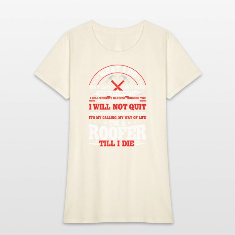 Roofer Roofing On Back Of