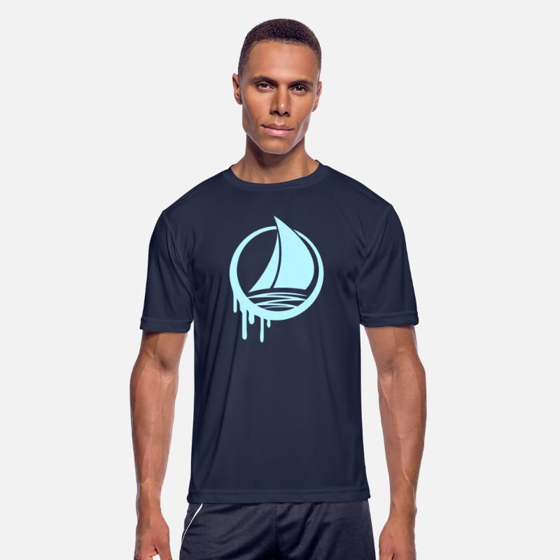Sailboat Crew Round Logo Drop Graffiti Symbol