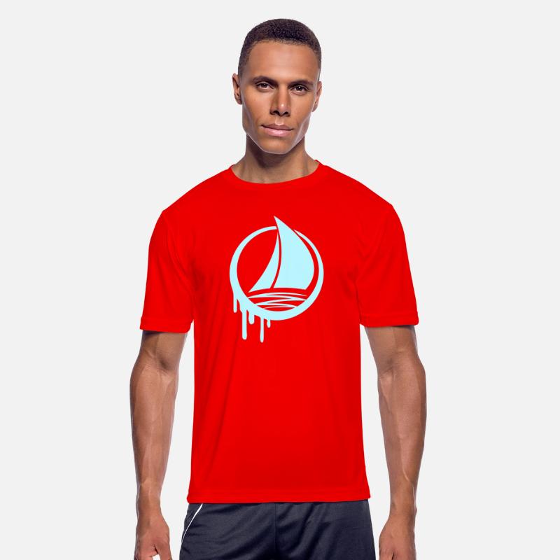 Sailboat Crew Round Logo Drop Graffiti Symbol