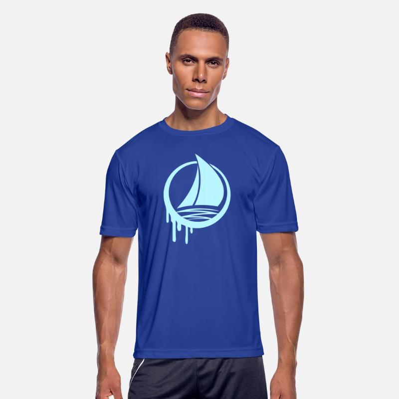 Sailboat Crew Round Logo Drop Graffiti Symbol