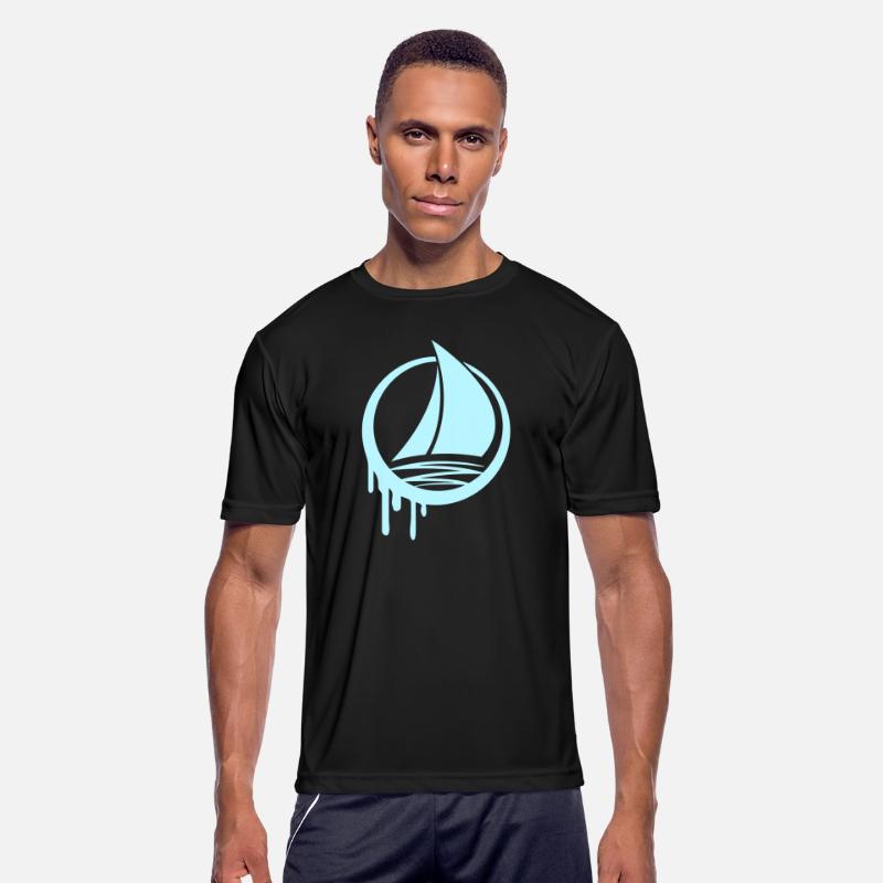 Sailboat Crew Round Logo Drop Graffiti Symbol