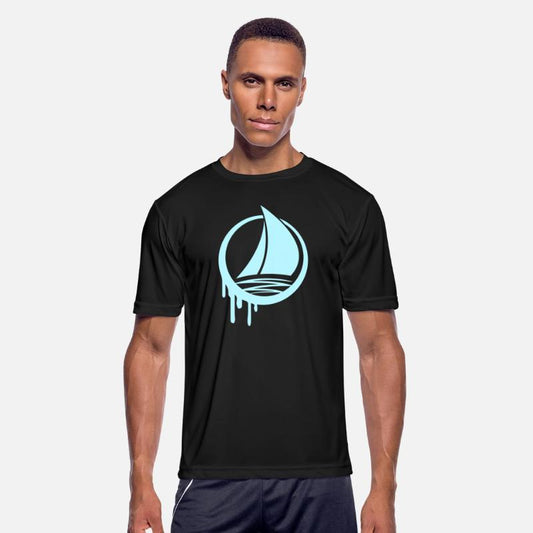 Sailboat Crew Round Logo Drop Graffiti Symbol