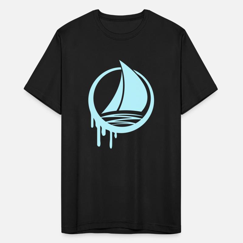 Sailboat Crew Round Logo Drop Graffiti Symbol