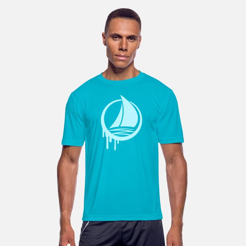 Sailboat Crew Round Logo Drop Graffiti Symbol