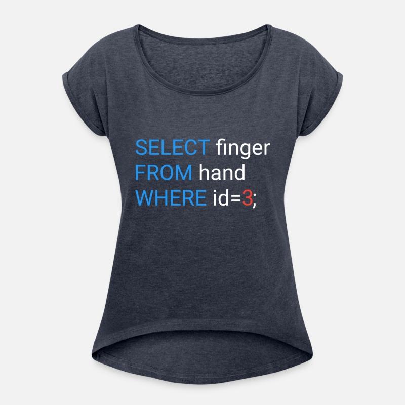 Select finger From hand Where ID 3 funny T-shirt
