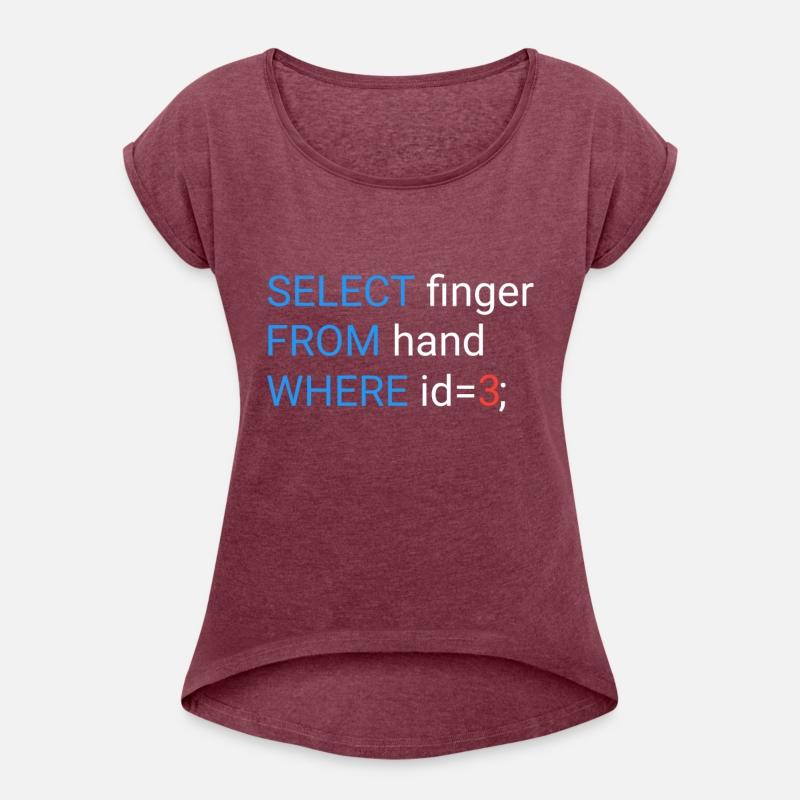 Select finger From hand Where ID 3 funny T-shirt