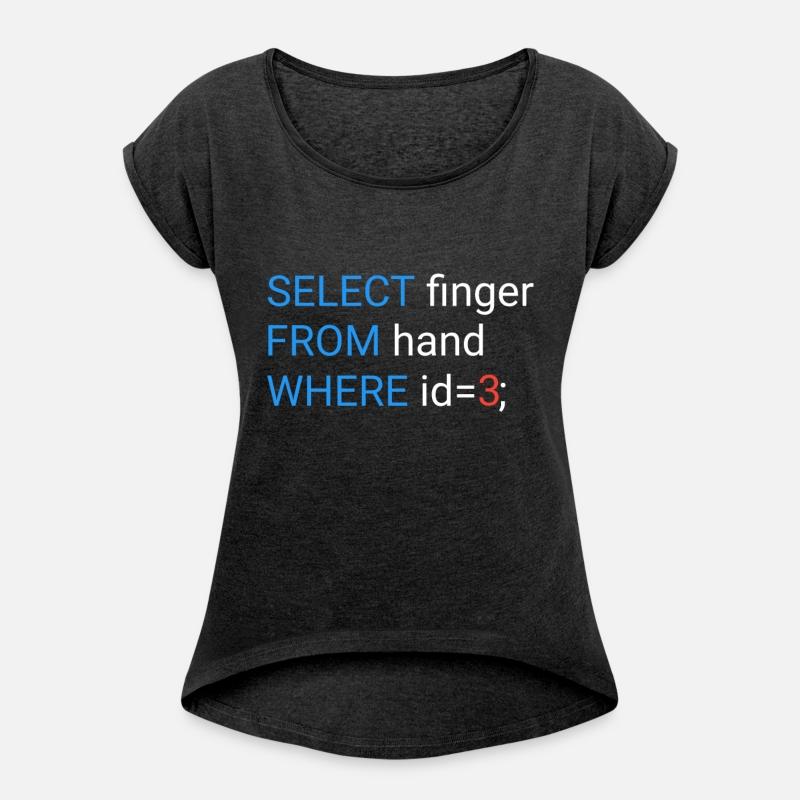 Select finger From hand Where ID 3 funny T-shirt